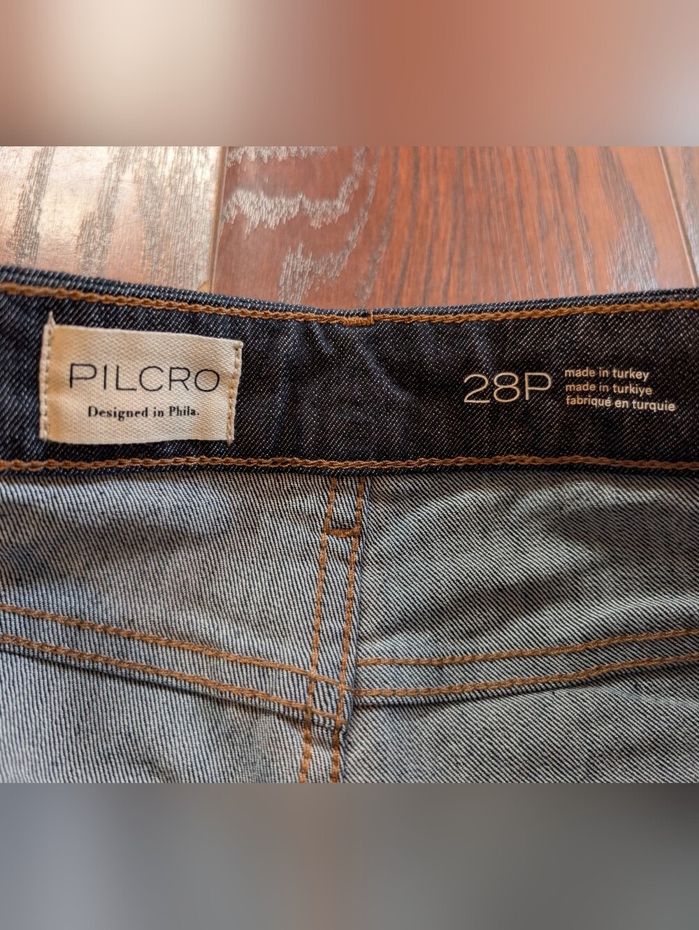 Pilcro Anthro New Women's Jeans Dark Indigo Flare Wide Leg Sz 28P Denim - Picture 5 of 12